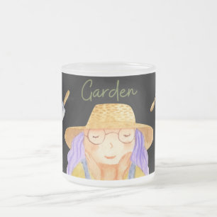 Tasse Givré Dame de jardin fantaisiste en art aquarelle