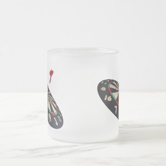 Tasse Givré Dart En Vol Vers Bullseye, (Centre)