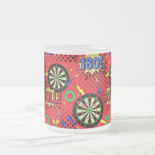 Tasse Givré Darts Player Comic Book Speech Bubbles (Centre)