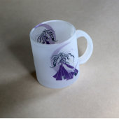 Tasse Givré Déesse de la lune d'argent violet