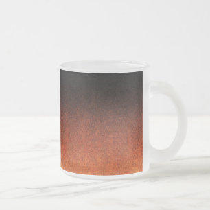 Tasse Givré Dégradé de Parties scintillant noire et orange tom