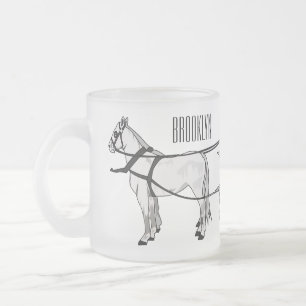 Tasse Givré dessin animé mariage cheval & calèche
