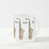 Tasse Givré dessin animé saxophone (Devant droit)