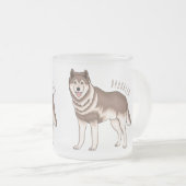 Tasse Givré dessin humoristique sibérien husky (Devant droit)
