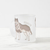 Tasse Givré dessin humoristique sibérien husky (Devant gauche)