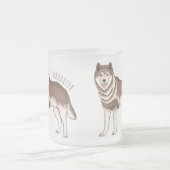 Tasse Givré dessin humoristique sibérien husky (Centre)