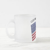 Tasse Givré DIEU BÉNISSE NOTRE ARMÉE avec le drapeau US (Gauche)