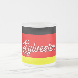 Tasse Givré Drapeau allemand personnalisé