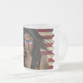Tasse Givré Drapeau américain en détresse (Devant droit)