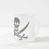 Tasse Givré Drapeau de crâne obsidien Drapeau de pirate Calico (Devant droit)