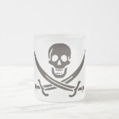 Tasse Givré Drapeau de crâne obsidien Drapeau de pirate Calico (Centre)