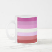Tasse Givré Drapeau de la Fierté lesbienne tombée (Gauche)