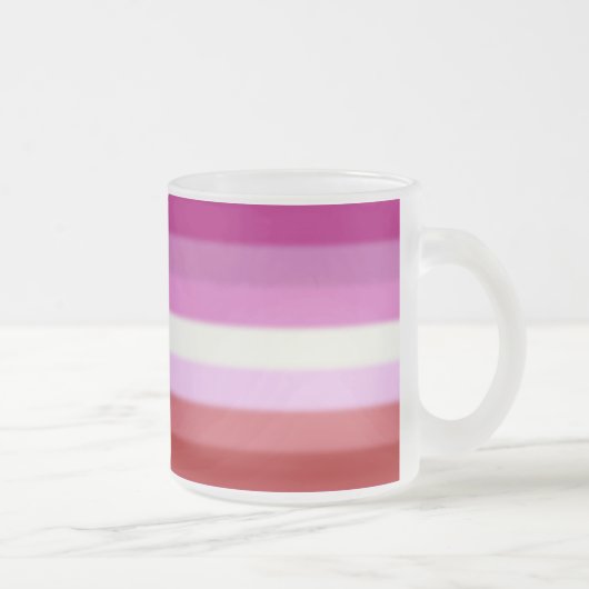 Tasse Givré Drapeau de la Fierté lesbienne tombée (Droit)