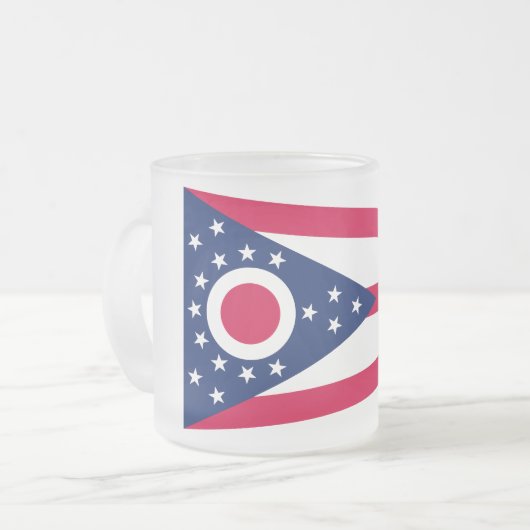 Tasse Givré Drapeau de l'Ohio : la bannière Buckeye State (Devant gauche)