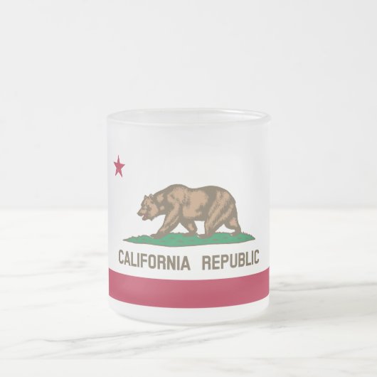 Tasse Givré Drapeau de l'ours de Californie : État de Cali Gol (Centre)