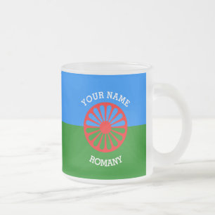 Tasse Givré Drapeau de voyageur tzigane romani officiel person