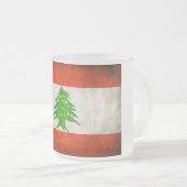 Tasse Givré Drapeau Grungy Lebanon (Devant droit)