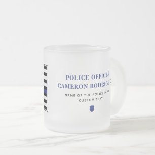 Tasse Givré Drapeau personnalisé de l'officier de police de la