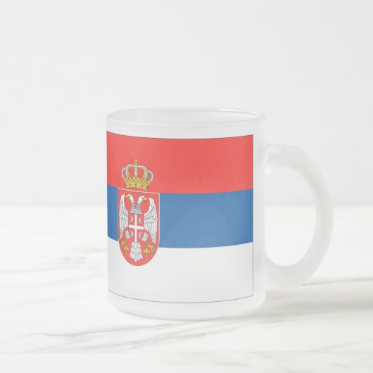 Tasse Givré Drapeau serbe (Droit)
