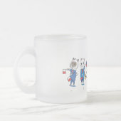 Tasse Givré Drapeau Signal Chat/Bonjour Verre en verre en verr (Gauche)