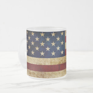 Tasse Givré Drapeau USA / Grunge