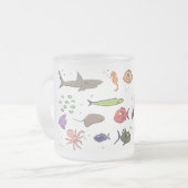 Tasse Givré Drôle des créatures marines dessin motif (Devant gauche)