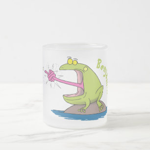 Tasse Givré Drôle dessin animé de grenouille et mouche