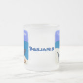 Tasse Givré Drôle requin couché et dessin animé de pêche (Centre)