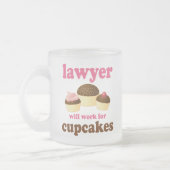 Tasse Givré Drôle travaillera pour l'avocat de petits gâteaux (Gauche)