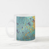 Tasse Givré Elegant Blue and Gold Vine Abstract (Gauche)