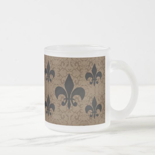 Tasse Givré Élégant Fleur-De-Lis (Droit)