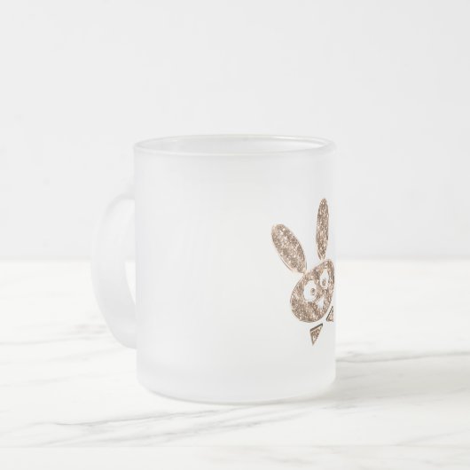 Tasse Givré Elégant look or lapin de Pâques (Devant gauche)