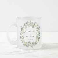 Elégant Snowberry+Eucalyptus Wreath Mariage