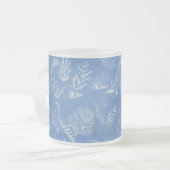 Tasse Givré Élégante toile bleu océan (Devant gauche)