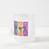Tasse Givré Emblème multicolore de karaté (Devant gauche)