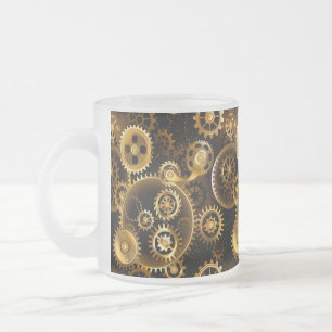Tasse Givré Engrenages en laiton Steampunk sans soudure