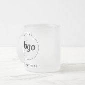 Tasse Givré Entreprise de logo et de texte simple (Devant gauche)
