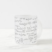 Tasse Givré Équations //de maths écrites par main (Devant droit)