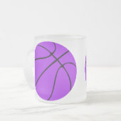 Tasse Givré Équipe de basket-ball violet personnalisée Sports (Devant gauche)