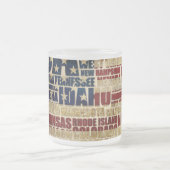 Tasse Givré États-Unis et leurs États fédéraux en étoiles et r (Centre)