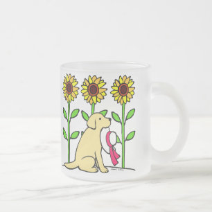 Tasse Givré Été Labrador jaune avec des tournesols