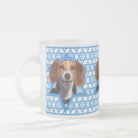 Tasse Givré Étoile de David de Hanoukka - beagle (Gauche)