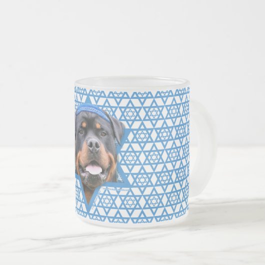 Tasse Givré Étoile de David de Hanoukka - rottweiler (Devant droit)