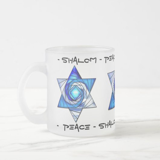 Tasse Givré Étoile en verre transparent de David (Gauche)