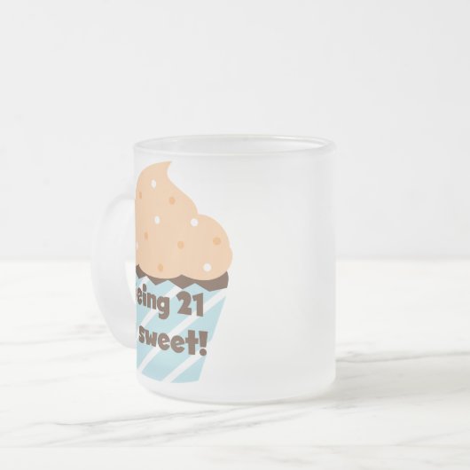 Tasse Givré Etre 21 est doux t-shirts et cadeaux d'anniversair (Devant gauche)