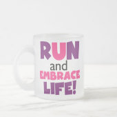 Tasse Givré Exécuter Embrasser la vie rose pourpre (Gauche)