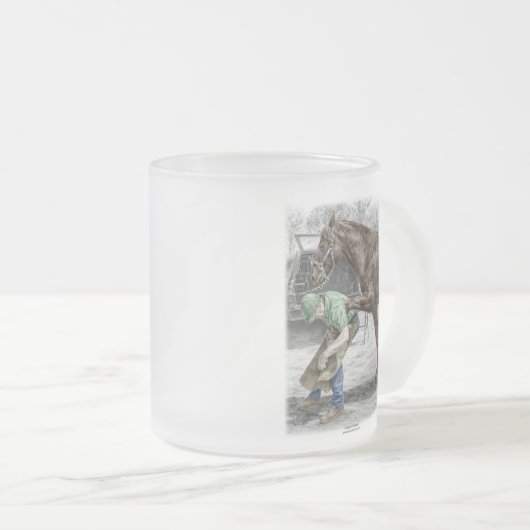 Tasse Givré Farrier Blacksmith Chaussure Cheval (Devant droit)