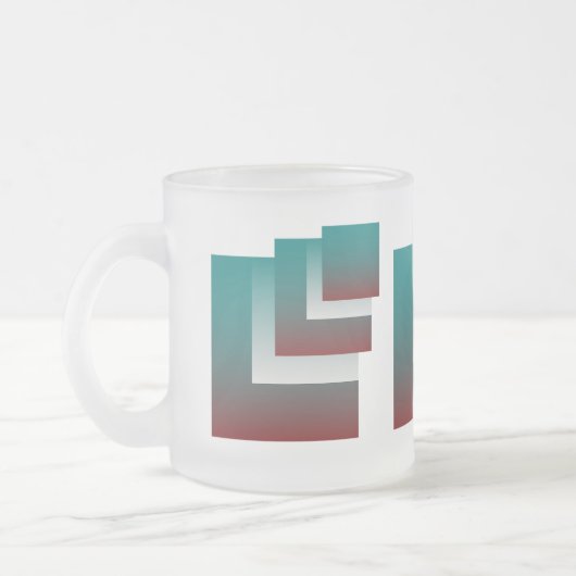 Tasse Givré Fenêtres en blanc bordeaux turquoise (Gauche)