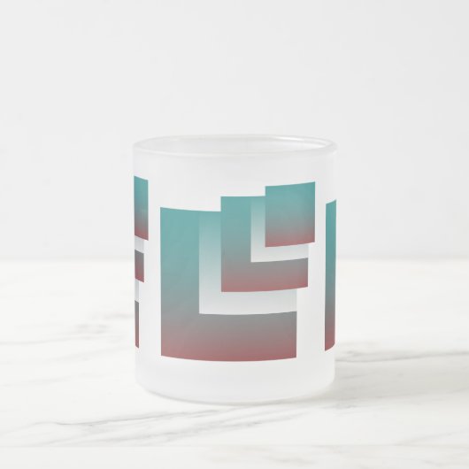 Tasse Givré Fenêtres en blanc bordeaux turquoise (Centre)