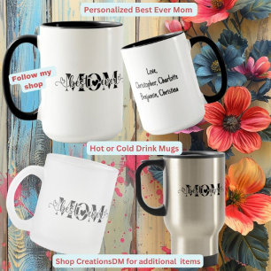 Tasse Givré Fête de la mère de la meilleure maman d'Ever perso